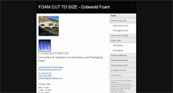 Desktop Screenshot of cotswoldfoam.co.uk