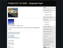 Tablet Screenshot of cotswoldfoam.co.uk